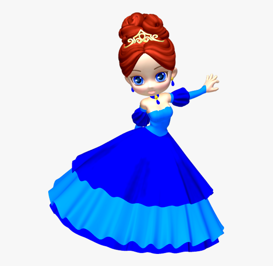 Blue Princess Clip Art, Transparent Clipart