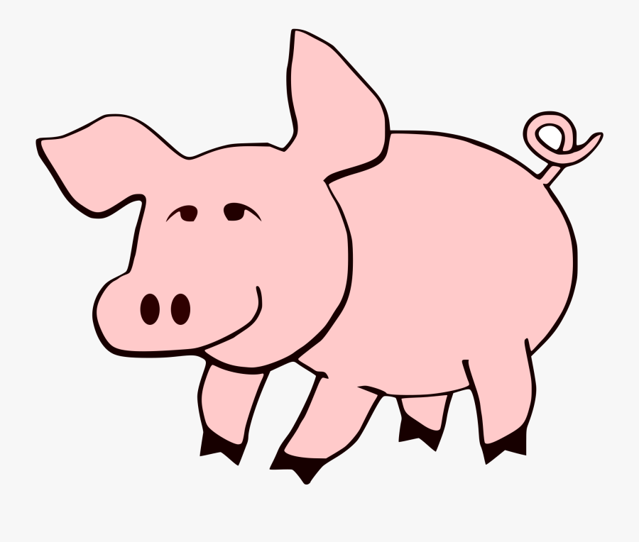 Pig-remix - Farm Animals Clip Art Black And White, Transparent Clipart