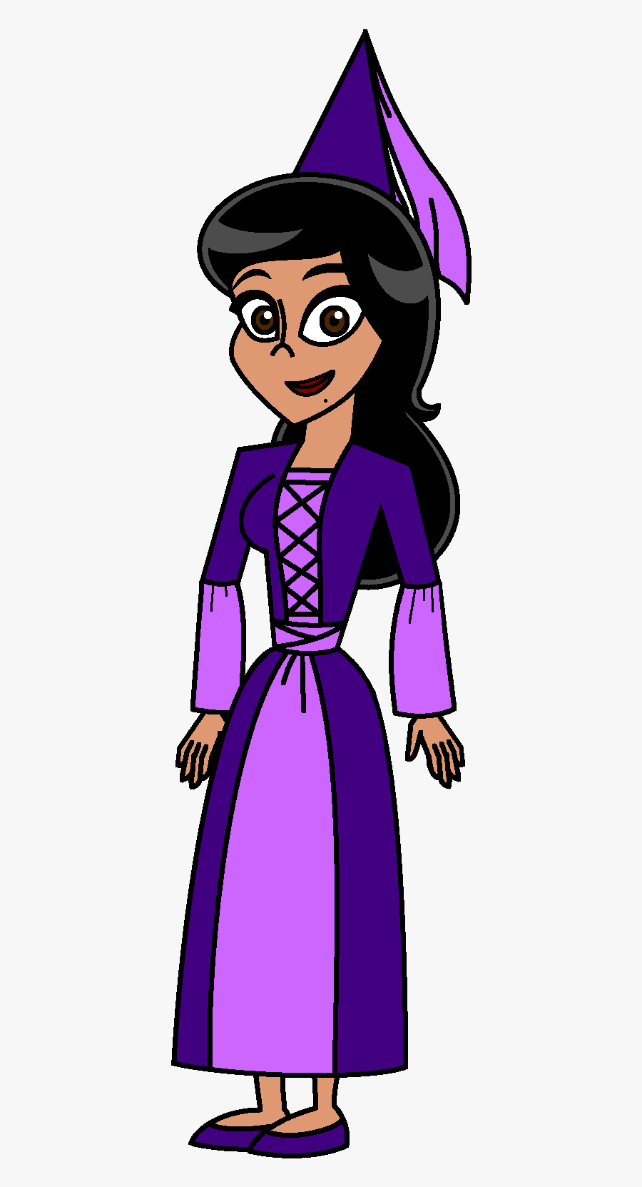 Clip Art Havtitc Kristina In Dress - Medieval Girl Transparent Cartoon, Transparent Clipart