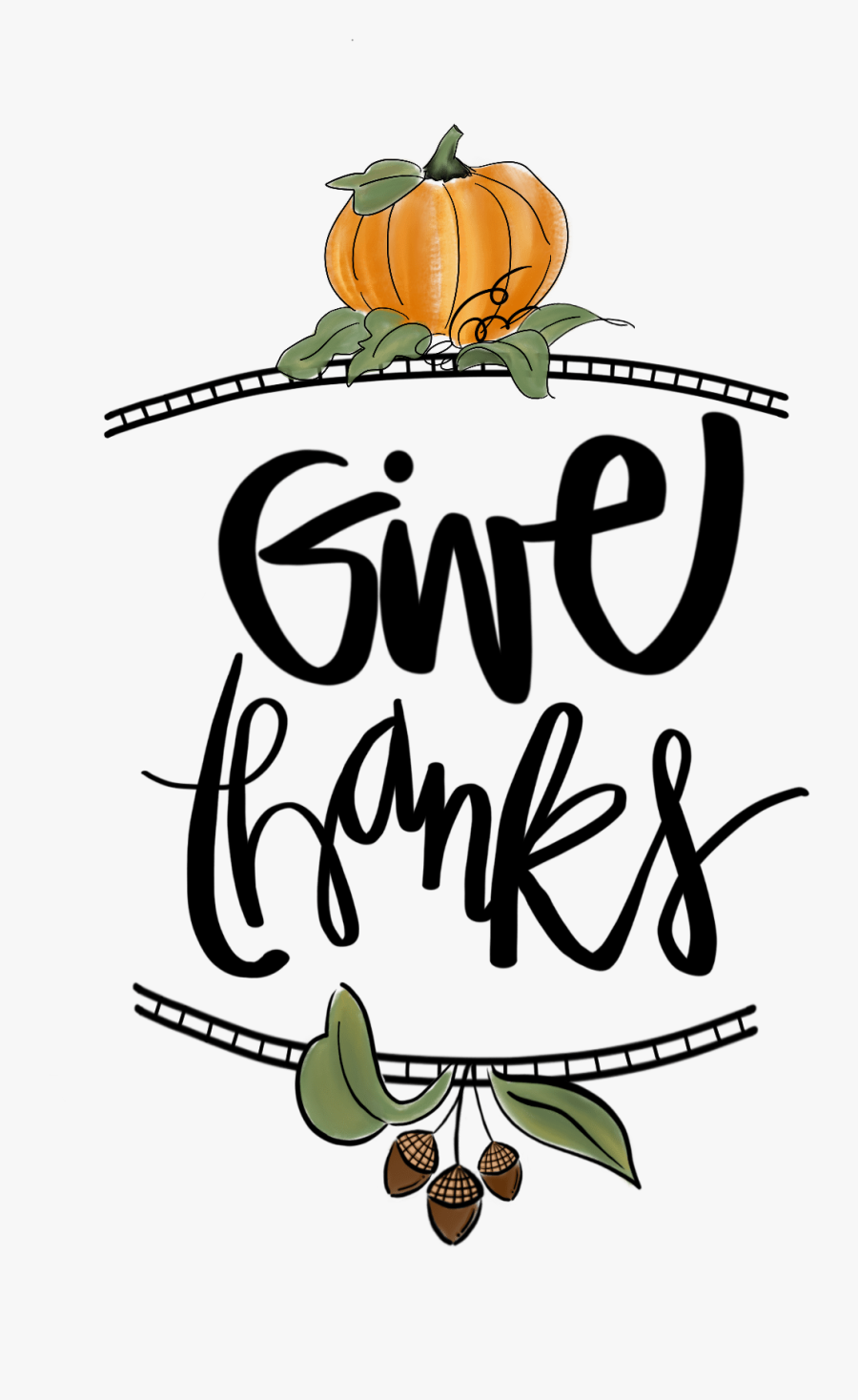 Transparent November Clipart - Transparent Give Thanks Clipart, Transparent Clipart