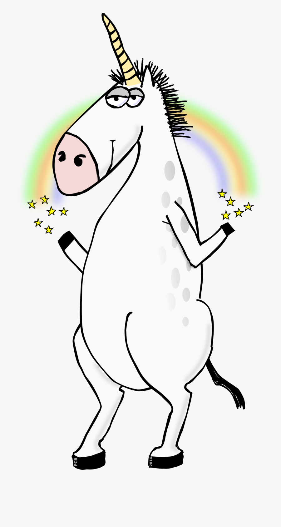 Unicorn Free To Use Clipart - Cartoon Unicorn Standing Up, Transparent Clipart