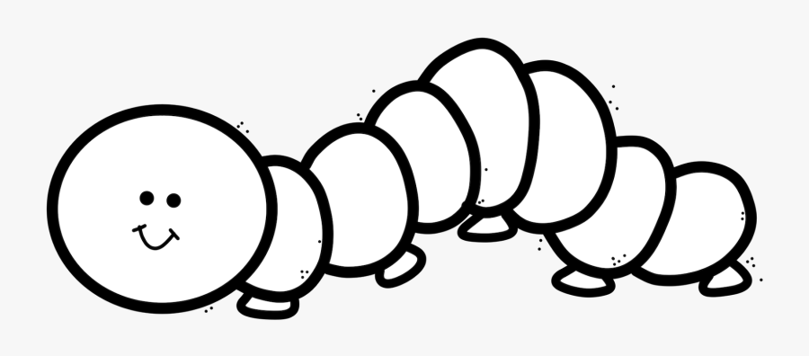 November Clipart Coloring Sheet To Print - Inchworm Black And White, Transparent Clipart