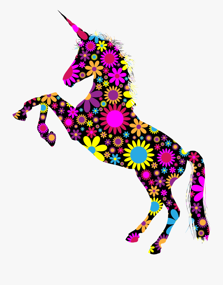 Clipart - Unicorn Clipart Black And White, Transparent Clipart