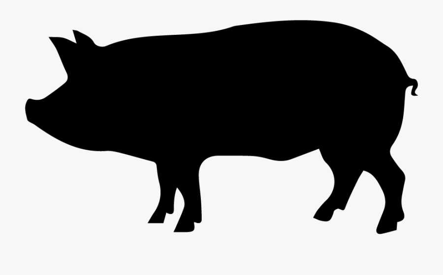 Download Png Transparent Images - Black Silhouette Pig, Transparent Clipart