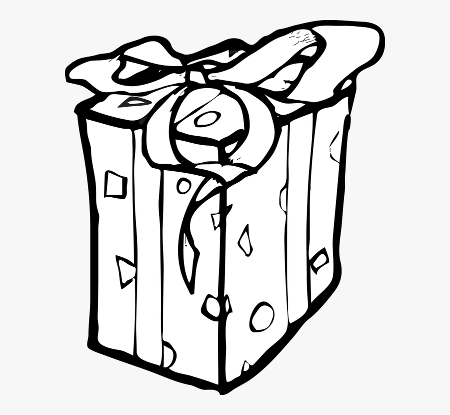 Black Gift Box Clip Art Pictures To Pin On Pinterest - Birthday Present Clipart Black And White, Transparent Clipart