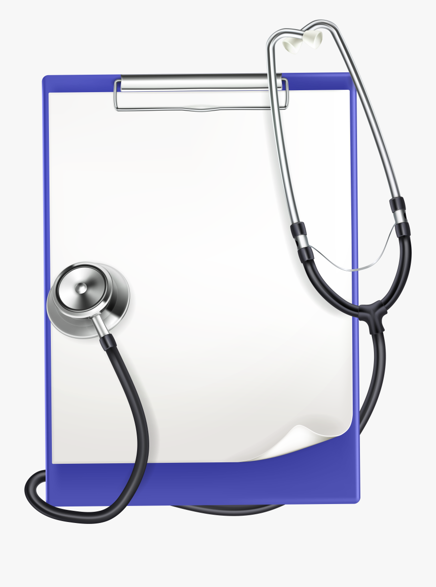 Clipboard With Medical Headphones Png Clip Art, Transparent Clipart