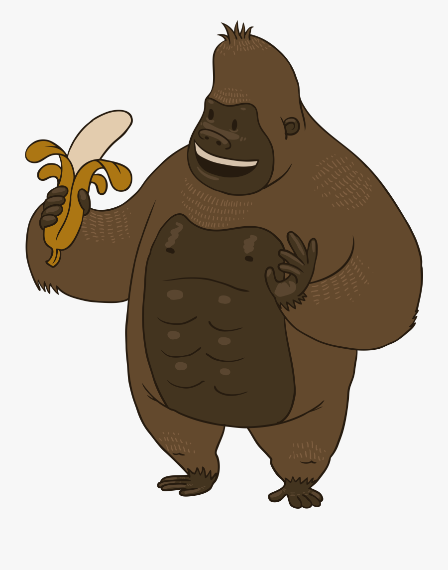 August Hubaisms Bloopers Deleted Director S - De Gorille Avec Une Bananes, Transparent Clipart