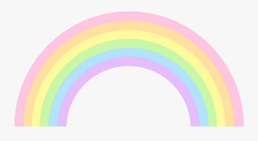 Rainbow Clipart Infantil - Pastel Rainbow Clipart, Transparent Clipart