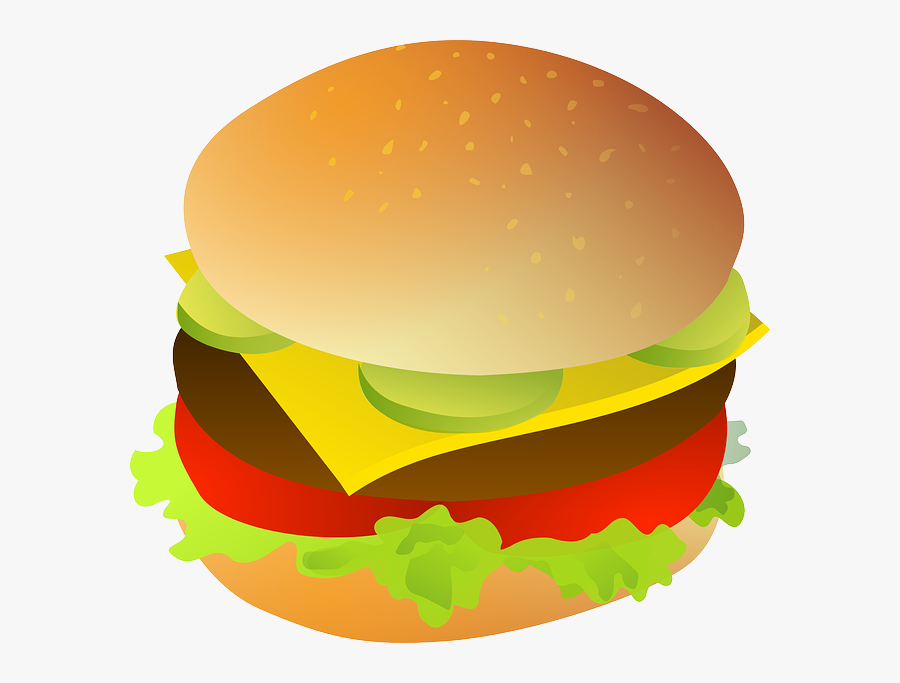 Cheeseburger - Clipart - Cheese Burger Clip Art, Transparent Clipart