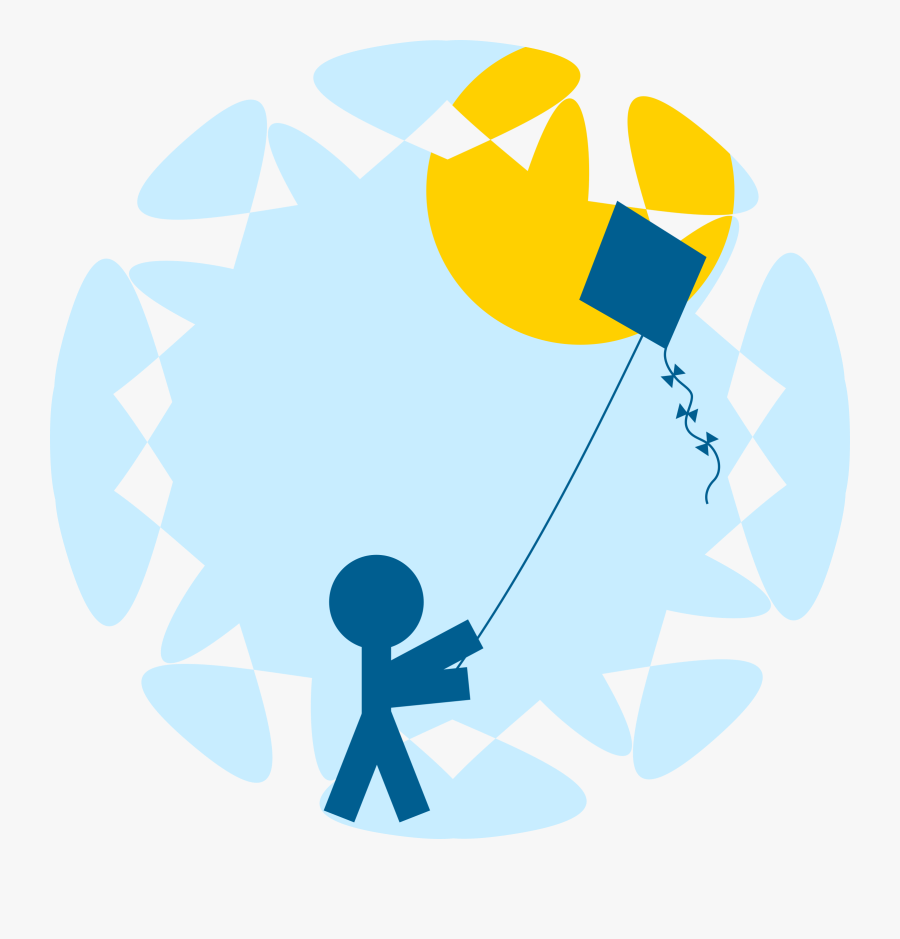 Child With A Kite - Kite Silhouette, Transparent Clipart