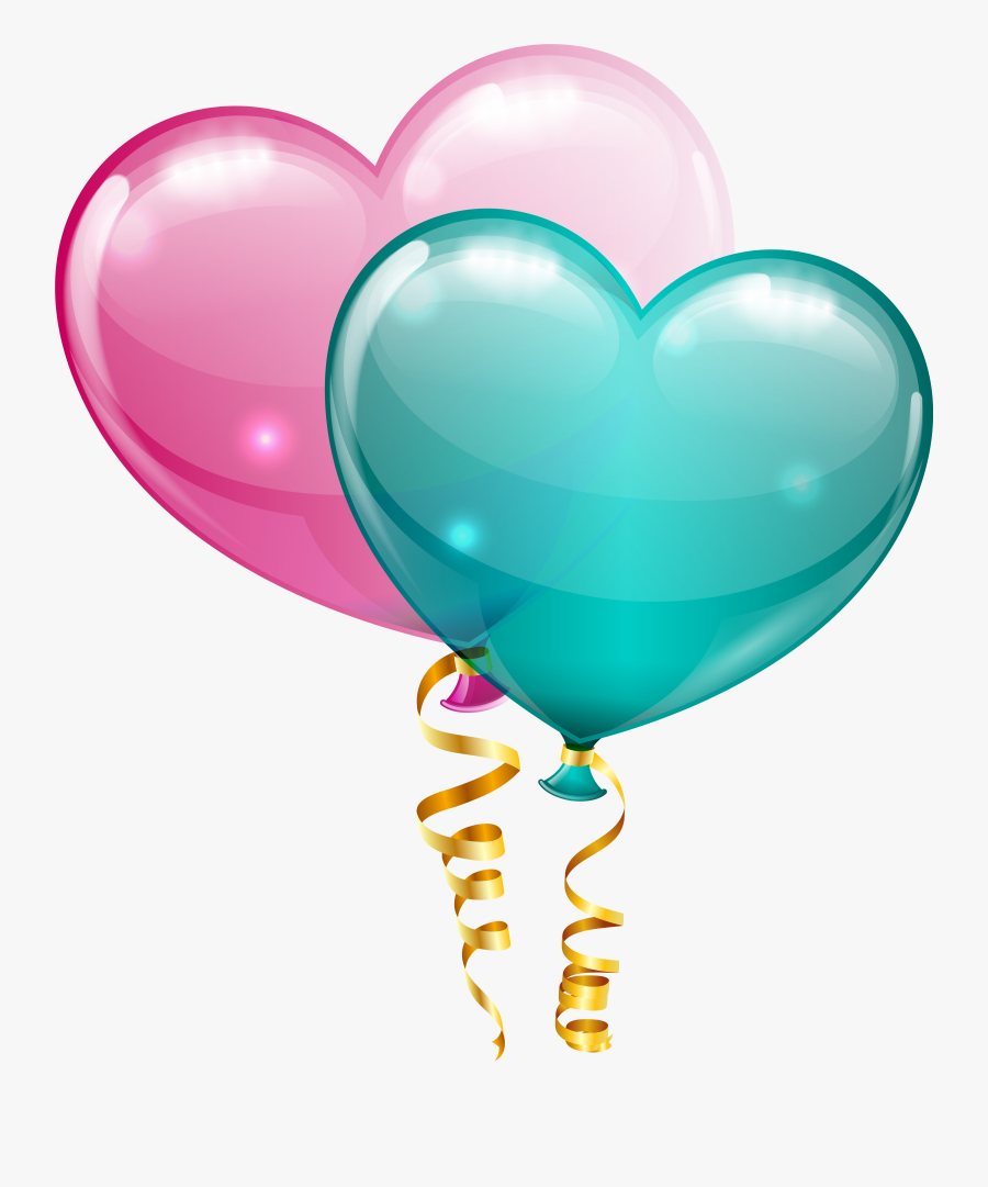 Balloon Clipart Blue Heart - Love Birthday Balloons Png, Transparent Clipart