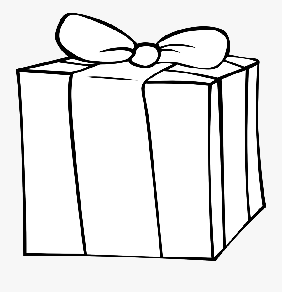 Present Black And White Birthday Presents Clipart Black - Black And White Present Clipart, Transparent Clipart