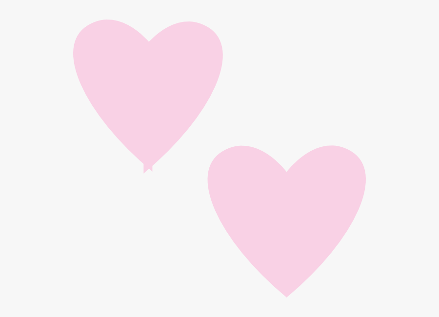Light Pink Double Hearts Clip Art At Vector Clip Art - Hearts Pale Pink Png, Transparent Clipart