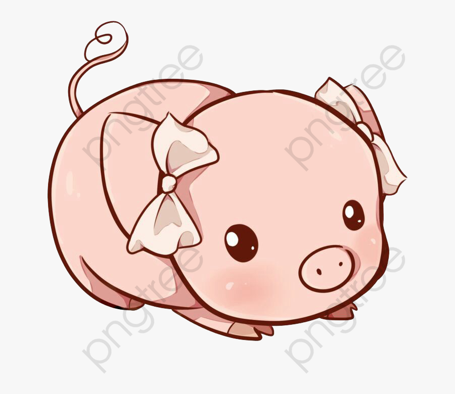 Pink Graphic Design Png - Cerdito Kawaii, Transparent Clipart