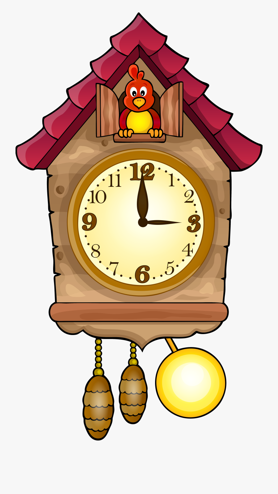 Cute Cuckoo Clock Png Clip Art - Cuckoo Clock Clipart, Transparent Clipart
