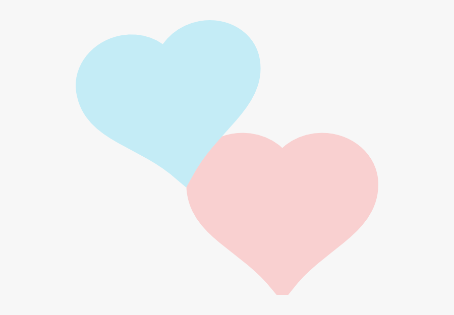 Blue Heart Pink Heart, Transparent Clipart