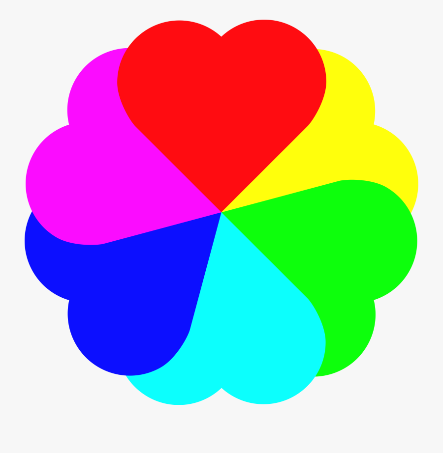 Heart Rainbow Picture - Colors Of Rainbow Cliparts, Transparent Clipart
