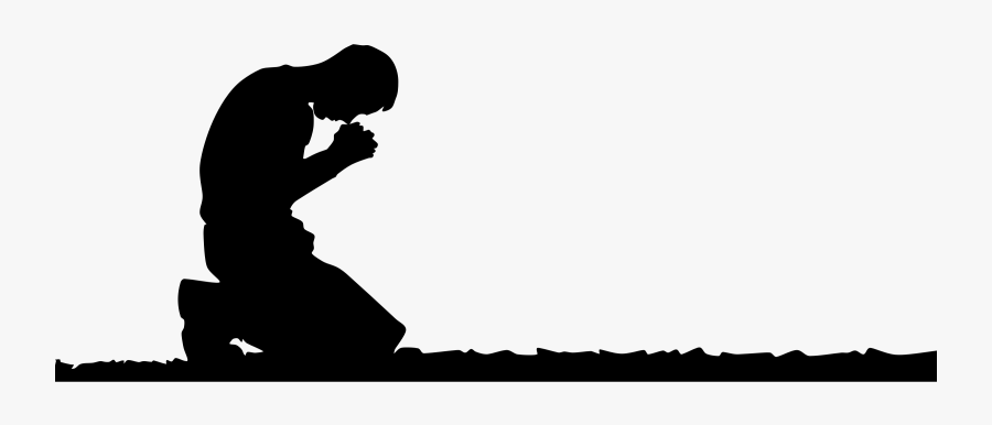 Kneeling In Prayer Cliparts The - Man Praying Silhouette Png, Transparent Clipart
