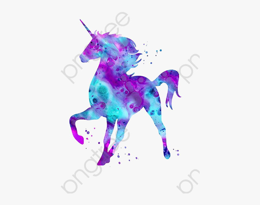 Unicorn Clipart Transparent Background - Unicorn Watercolor, Transparent Clipart