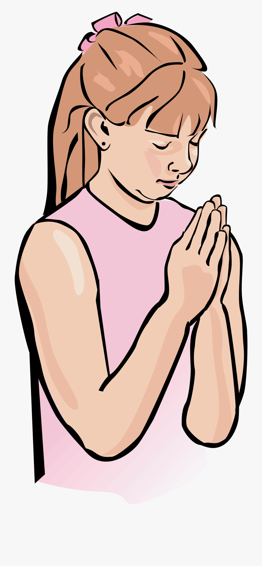 Prayer Clipart - Girl Praying Clipart, Transparent Clipart