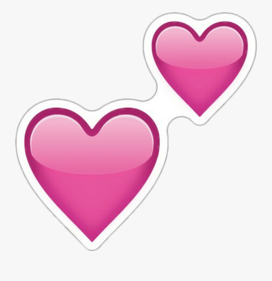 Two Hearts Clip Art - Transparent Background Heart Emoji Png, Transparent Clipart