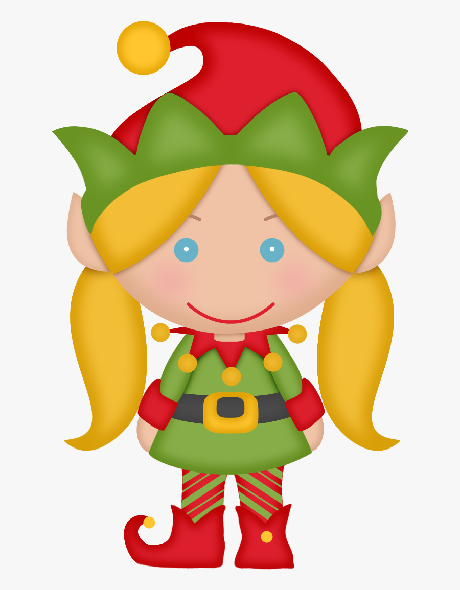 Elves Of The Helping Santa Clip Art - Girl Elf Face Clipart, Transparent Clipart