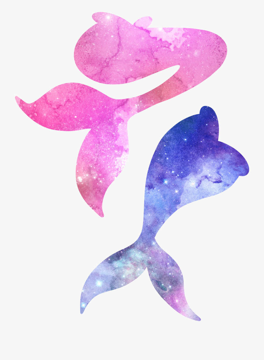 Watercolor Mermaid Tail Clipart, Transparent Clipart