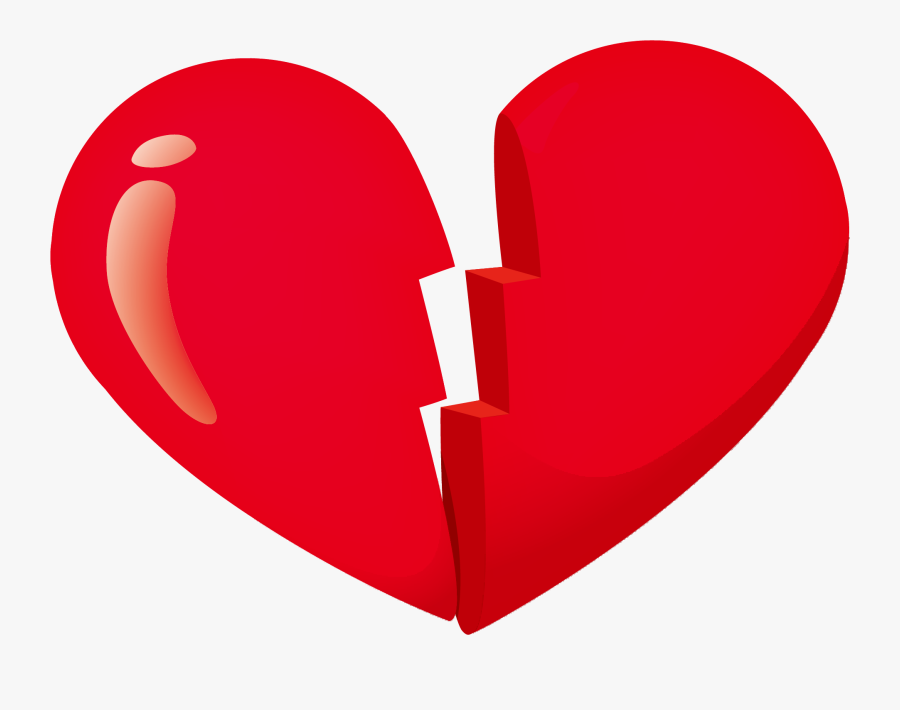 Broken Heart Clip Art - Transparent Broken Heart Gif, Transparent Clipart