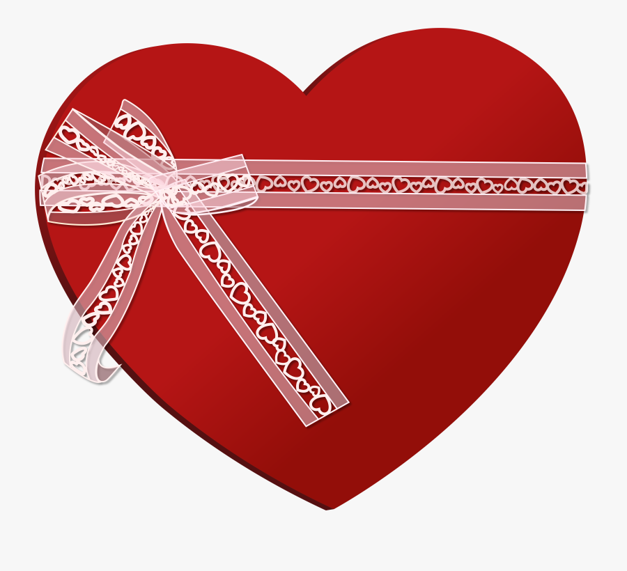 Hearts Clipart Ribbon, Transparent Clipart