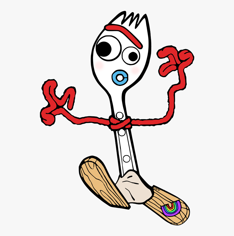 Toy Story 4 Forky Coloring Pages, Transparent Clipart