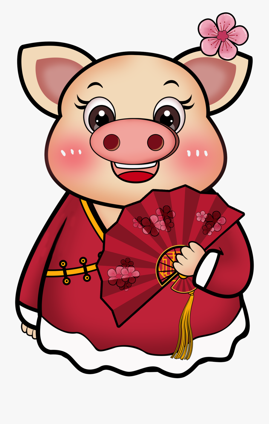 Pig Chinese Png , Transparent Cartoons - Cartoon, Transparent Clipart