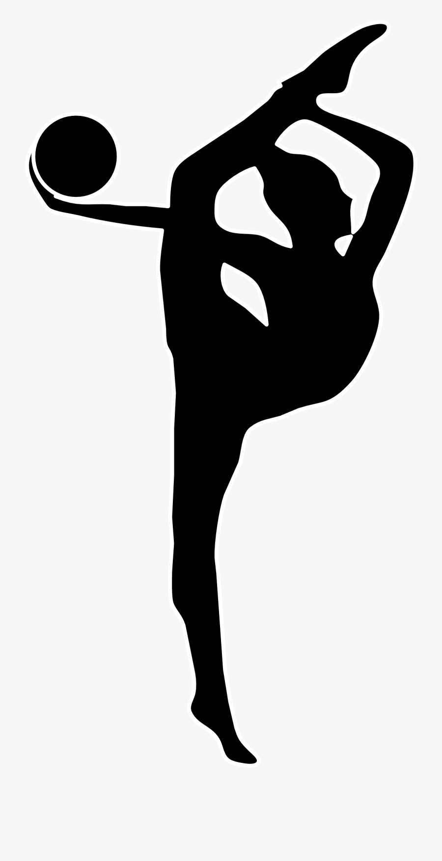 Gymnastics Clipart Silhouette Vault - Rhythmic Gymnastics Silhouette, Transparent Clipart