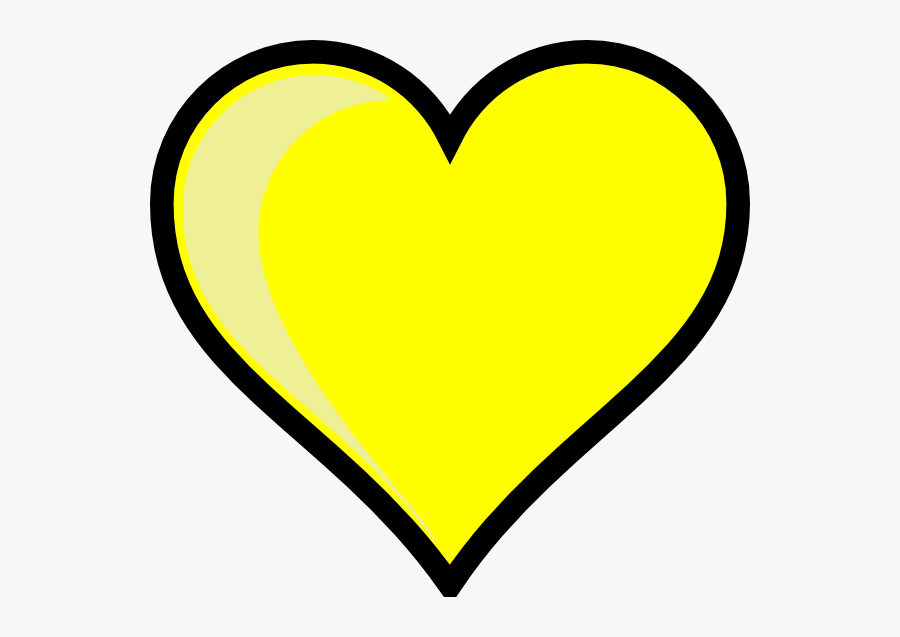 Love Heart Clipart Royalty Free - Yellow Heart Clip Art, Transparent Clipart