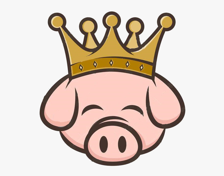 The Pig & Crown - Alphabet Letter With Crown King, Transparent Clipart