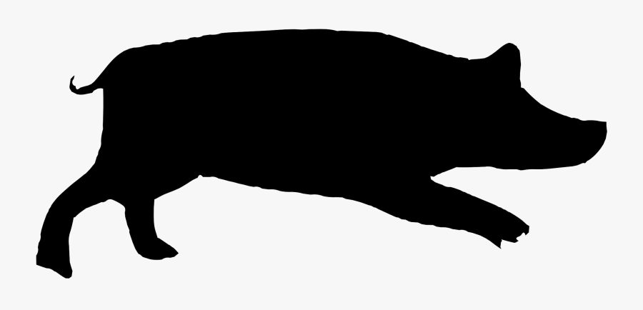 Silhouette - Pig Silhouette Pdf, Transparent Clipart