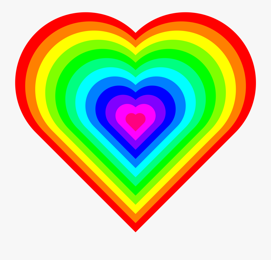 Heart Clipart Free Clip Art Of Hearts Clipart Clipart - Rainbow Heart Gifs, Transparent Clipart