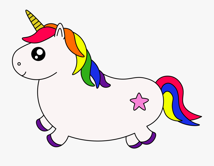 Free Cute Chubby Unicorn - Kawaii Pictures Of Unicorns, Transparent Clipart