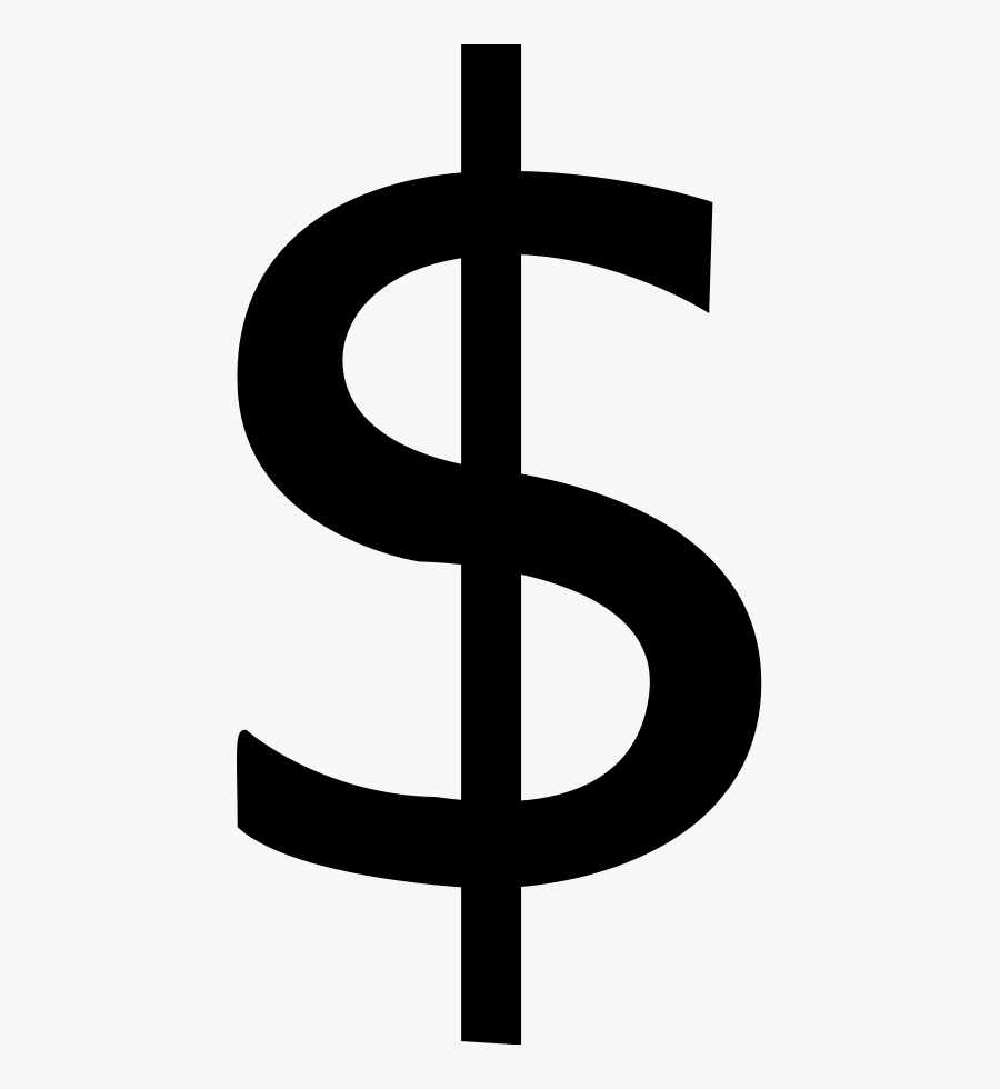 Dollar Sign - Black Dollar Sign Clipart, Transparent Clipart