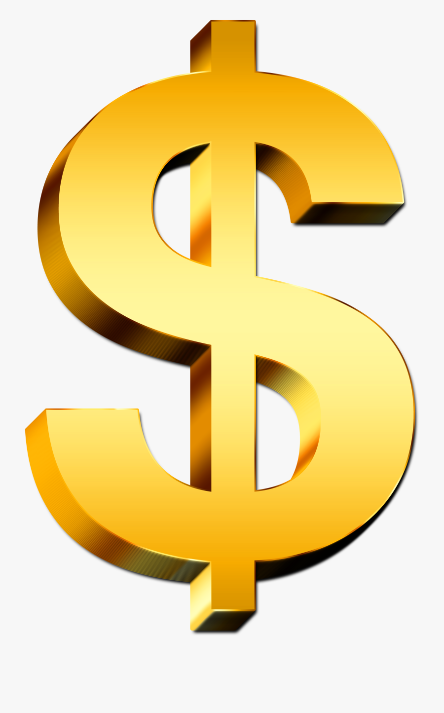 Money Signs Png - Gold Dollar Sign Png, Transparent Clipart