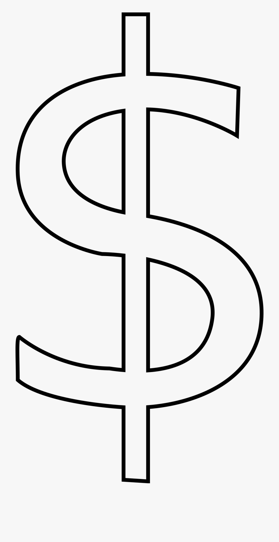 Dollar Symbol Clipart - Png White Dollar Sign, Transparent Clipart