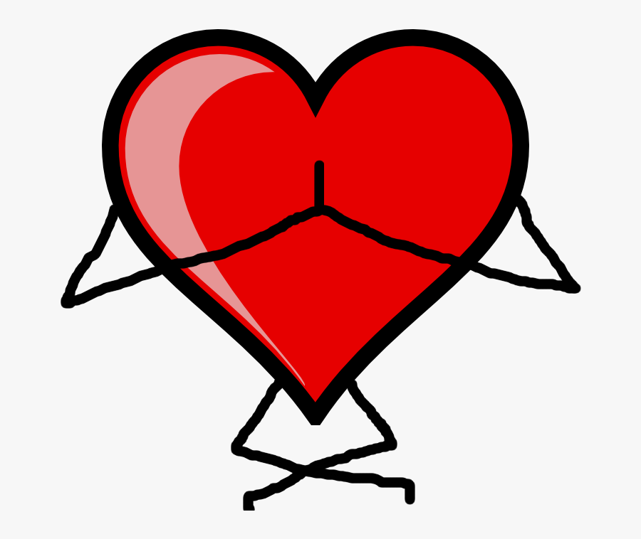 Yoga Heart Png - Cartoon Heart Doing Yoga, Transparent Clipart