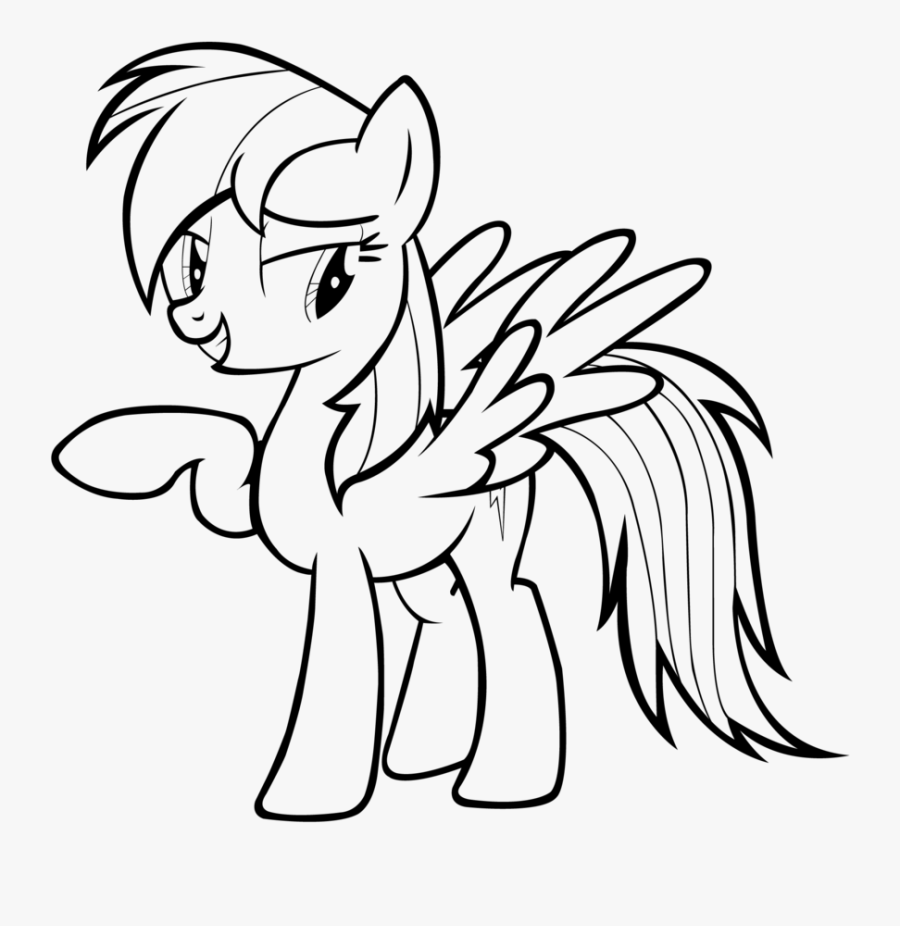 Rainbow Clip Art For Kid Dash Coloring Pages My Little - Rainbow Dash Mlp Coloring Pages, Transparent Clipart