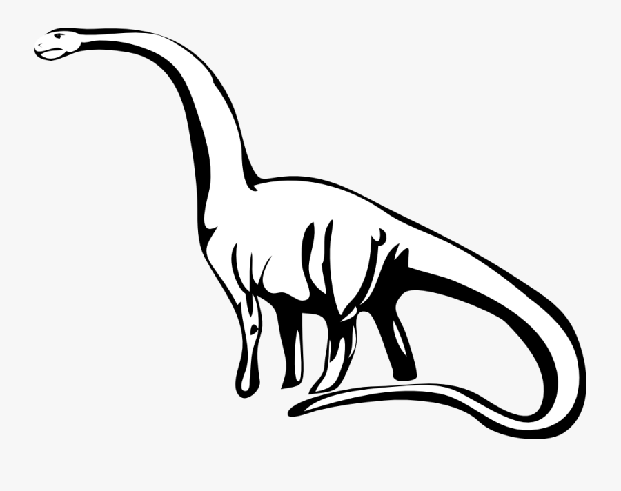 Free Clip Art "architetto Dino - Dinosaur Black & White, Transparent Clipart