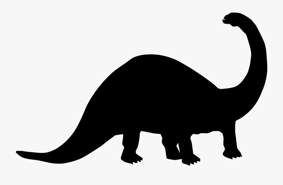 Dinosaur - Silhouette Dinosaur Clipart Black And White, Transparent Clipart