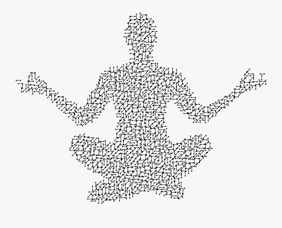 Line Art,head,monochrome - Transparent Background Yoga Clipart Transparent, Transparent Clipart