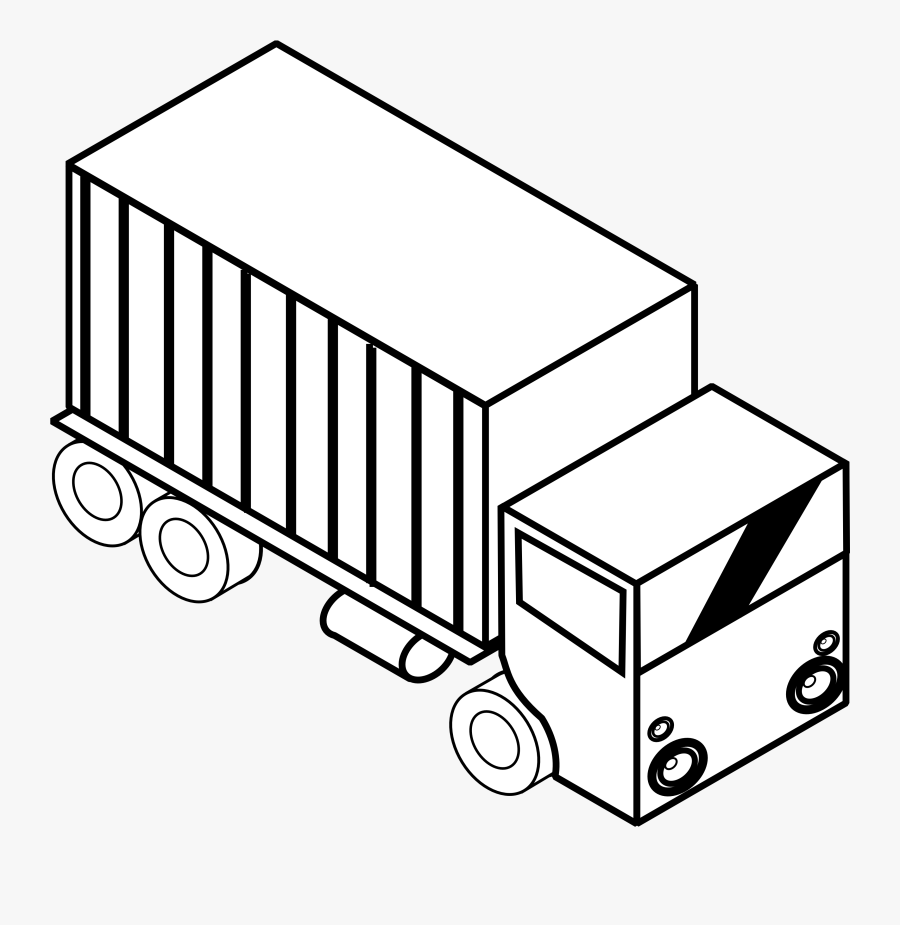 Kite Clipart Black Wight - Toy Truck Black And White Clipart, Transparent Clipart