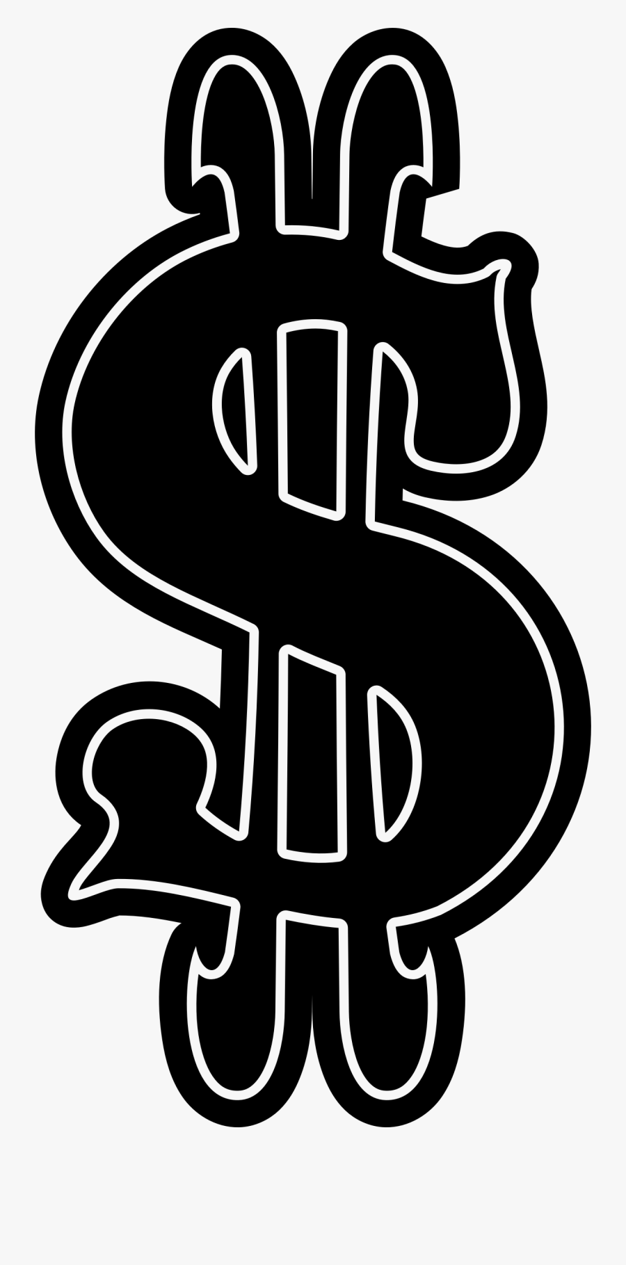 Thumb Image - Black And White Money Sign, Transparent Clipart