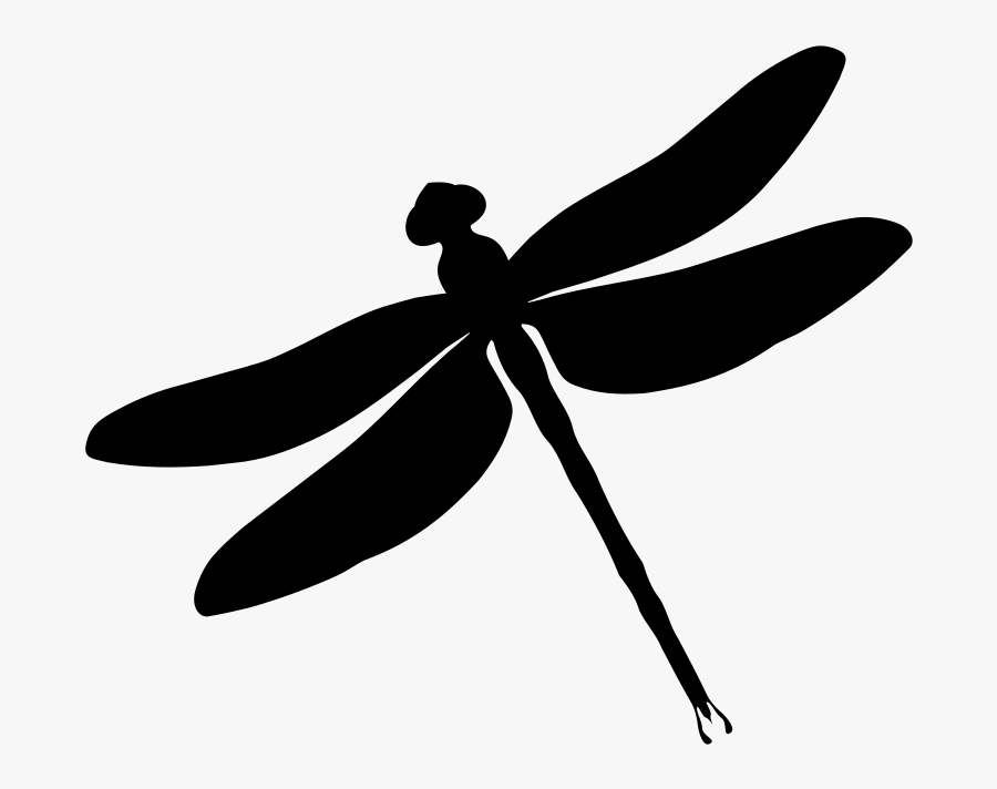Dragonfly Silhouette, Transparent Clipart