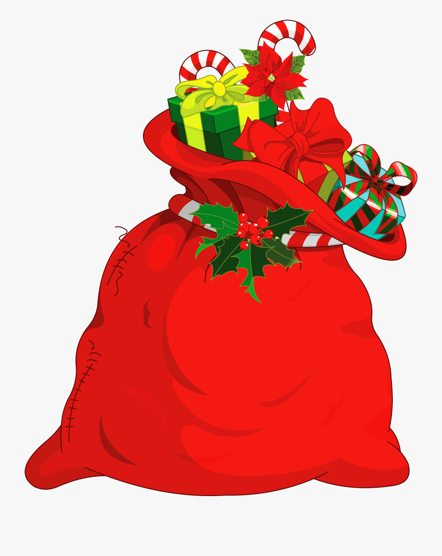 Christmas Bag Png Picture - Bag Of Presents Png, Transparent Clipart