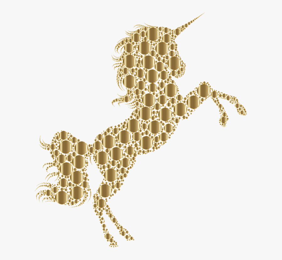 Fashion - Gold Unicorn With No Background, Transparent Clipart